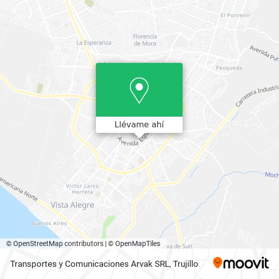 Mapa de Transportes y Comunicaciones Arvak SRL