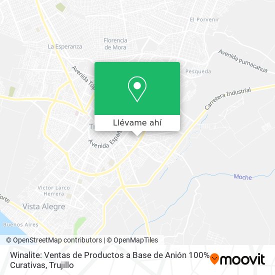 Mapa de Winalite: Ventas de Productos a Base de Anión 100% Curativas