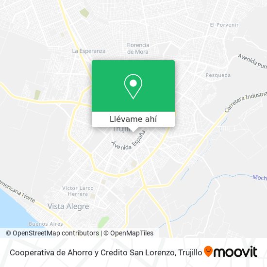 Mapa de Cooperativa de Ahorro y Credito San Lorenzo