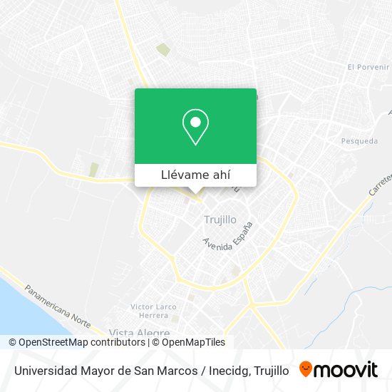 Mapa de Universidad Mayor de San Marcos / Inecidg
