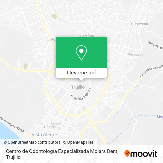 Mapa de Centro de Odontología Especializada Molars Dent