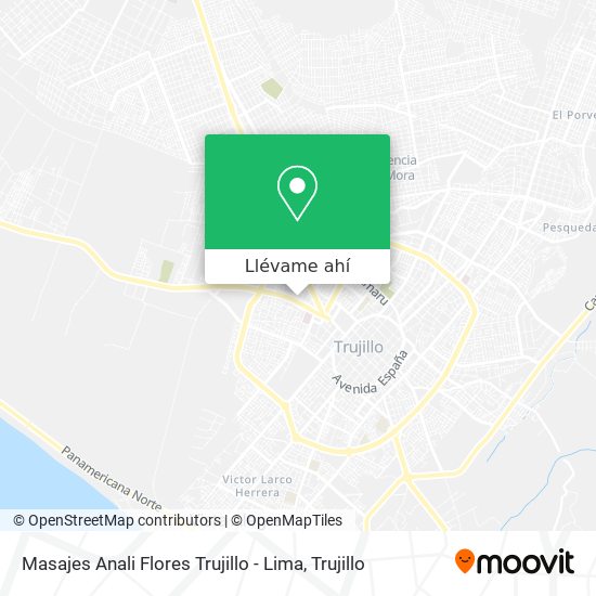 Mapa de Masajes Anali Flores Trujillo - Lima