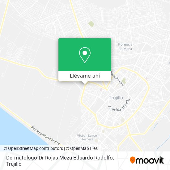 Mapa de Dermatólogo-Dr Rojas Meza Eduardo Rodolfo