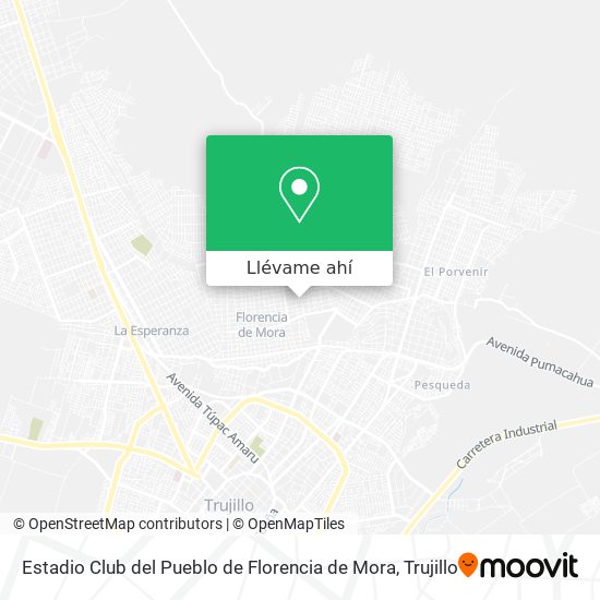 Mapa de Estadio Club del Pueblo de Florencia de Mora