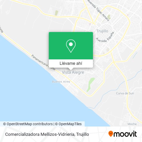 Mapa de Comercializadora Mellizos-Vidriería