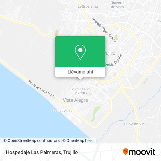 Mapa de Hospedaje Las Palmeras