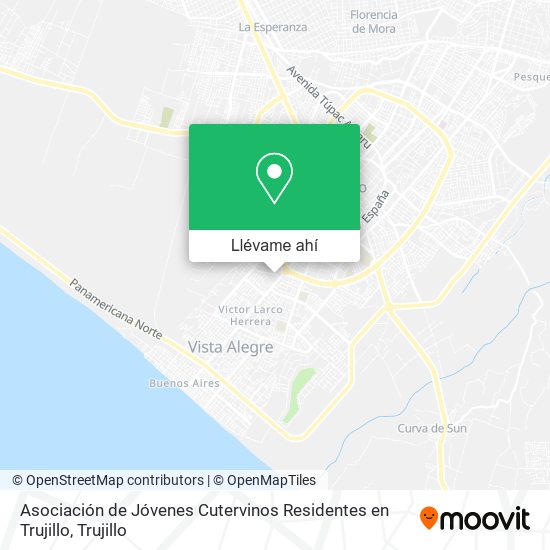 Mapa de Asociación de Jóvenes Cutervinos Residentes en Trujillo