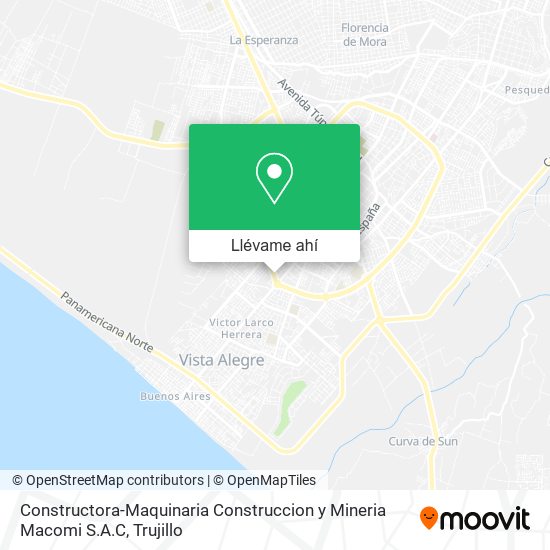 Mapa de Constructora-Maquinaria Construccion y Mineria Macomi S.A.C