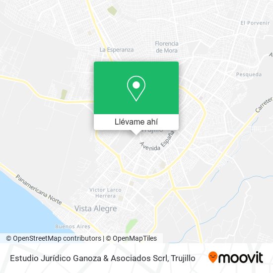 Mapa de Estudio Jurídico Ganoza & Asociados Scrl