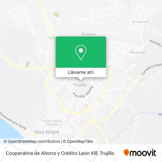 Mapa de Cooperativa de Ahorro y Crédito León Xlll