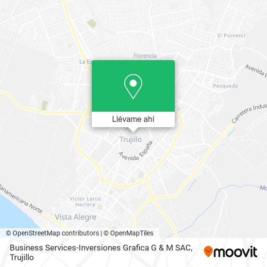 Mapa de Business Services-Inversiones Grafica G & M SAC