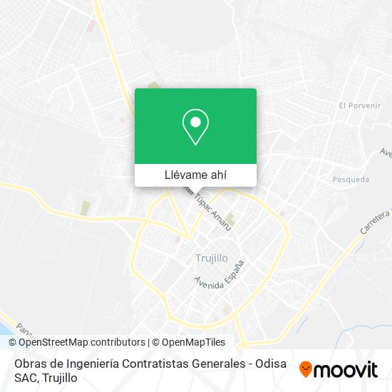 Mapa de Obras de Ingeniería Contratistas Generales - Odisa SAC