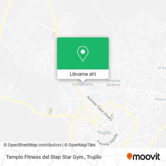 Mapa de Templo Fitness del Step Star Gym.