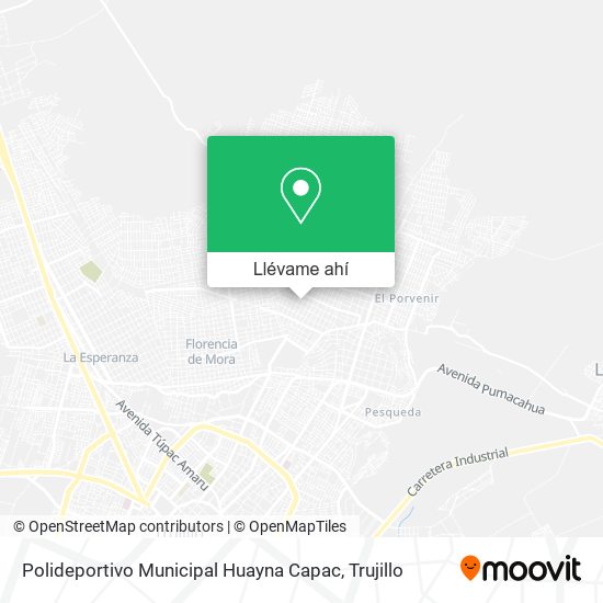 Mapa de Polideportivo Municipal Huayna Capac