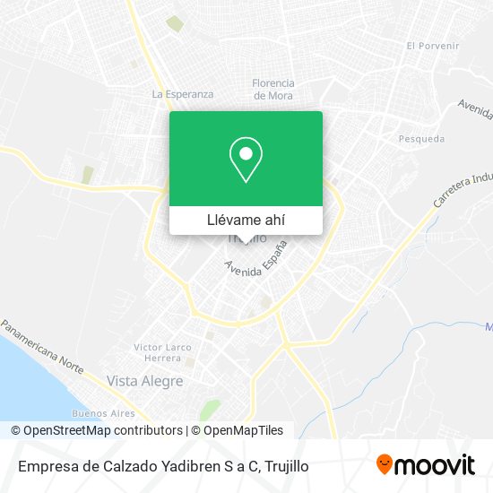 Mapa de Empresa de Calzado Yadibren S a C