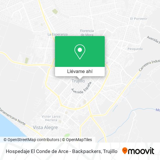 Mapa de Hospedaje El Conde de Arce - Backpackers