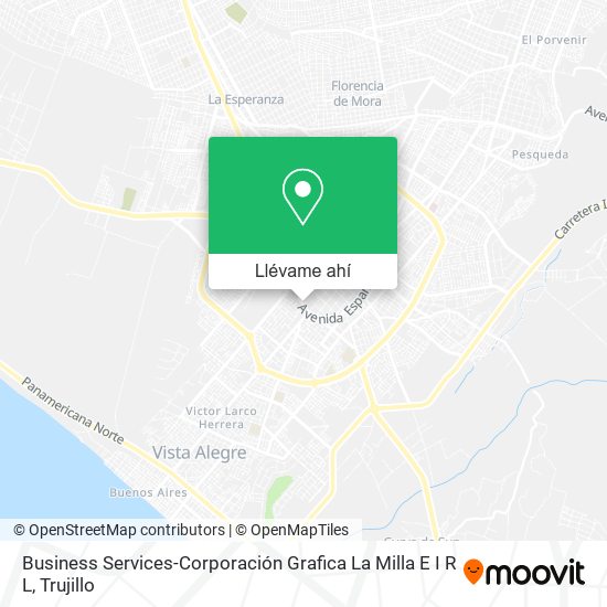 Mapa de Business Services-Corporación Grafica La Milla E I R L