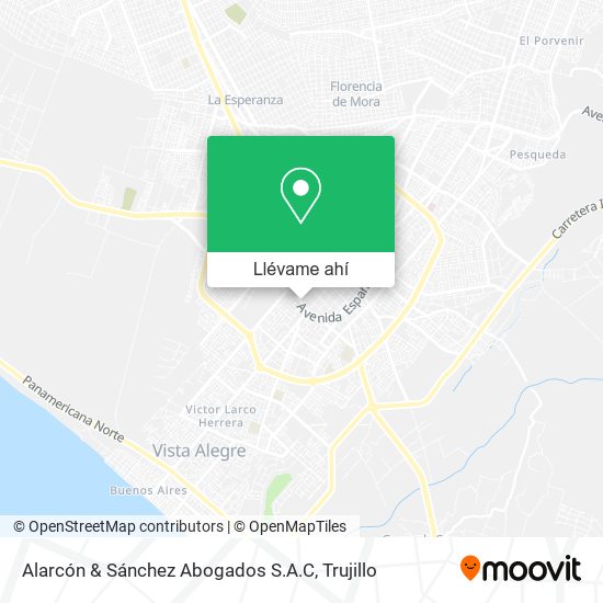 Mapa de Alarcón & Sánchez Abogados S.A.C