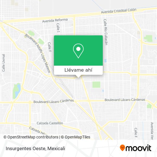 Mapa de Insurgentes Oeste