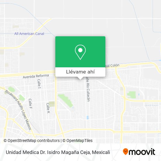 Mapa de Unidad Medica Dr. Isidro Magaña Ceja