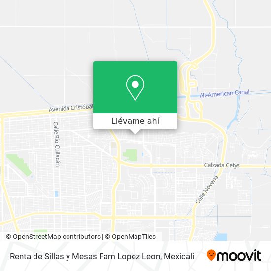 Mapa de Renta de Sillas y Mesas Fam Lopez Leon