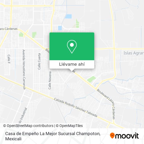 Cómo llegar a Casa de Empeño La Mejor Sucursal Champoton en Mexicali en  Autobús?