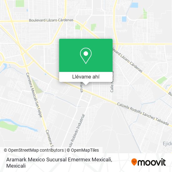 Mapa de Aramark Mexico Sucursal Emermex Mexicali