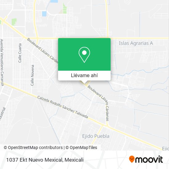 Mapa de 1037 Ekt Nuevo Mexical