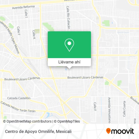 Mapa de Centro de Apoyo Omnilife