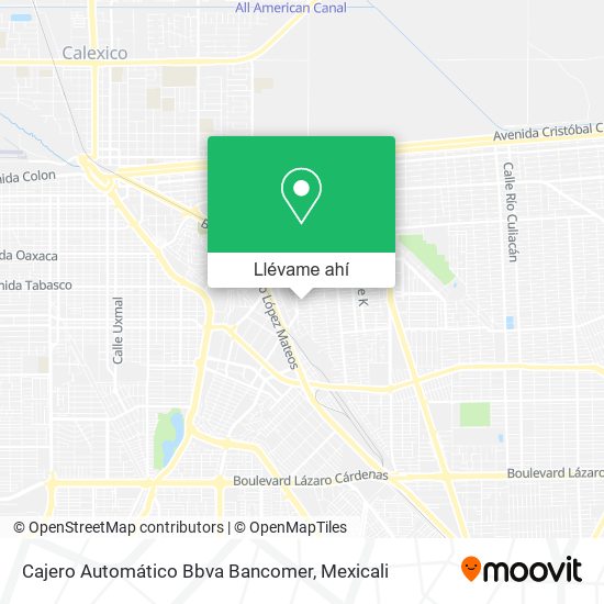 Mapa de Cajero Automático Bbva Bancomer