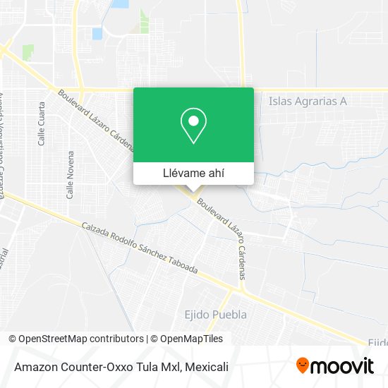 Mapa de Amazon Counter-Oxxo Tula Mxl