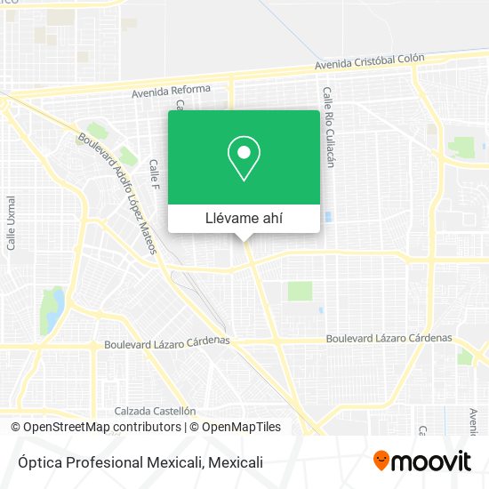 Mapa de Óptica Profesional Mexicali