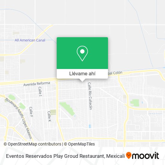 Mapa de Eventos Reservados Play Groud Restaurant