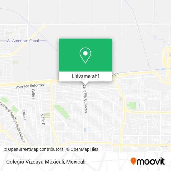 Mapa de Colegio Vizcaya Mexicali
