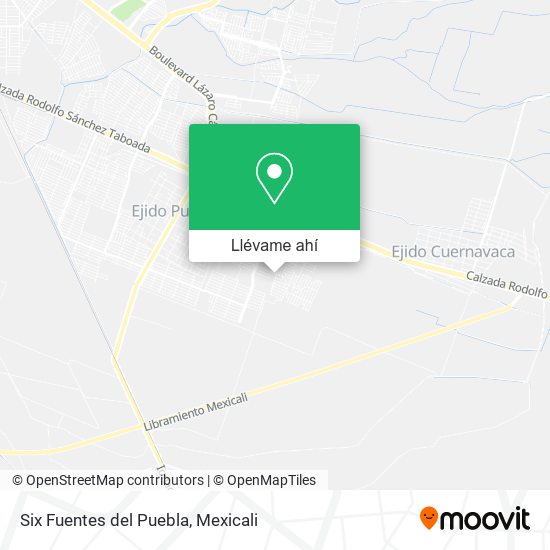 Mapa de Six Fuentes del Puebla