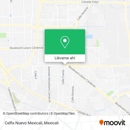 Mapa de Celfix Nuevo Mexicali