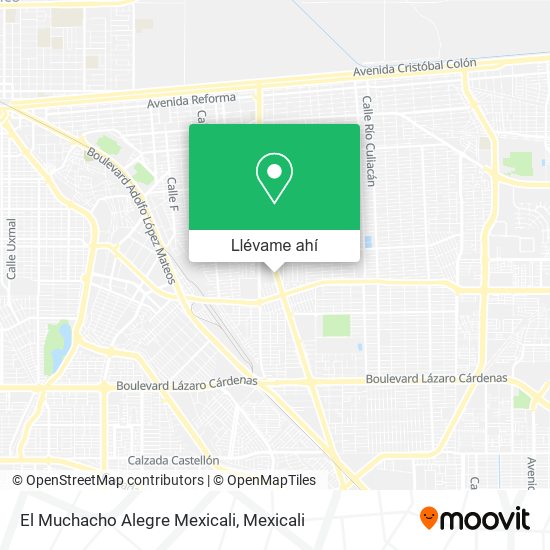 Mapa de El Muchacho Alegre Mexicali