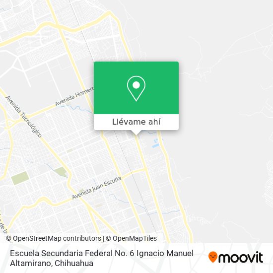 Mapa de Escuela Secundaria Federal No. 6 Ignacio Manuel Altamirano