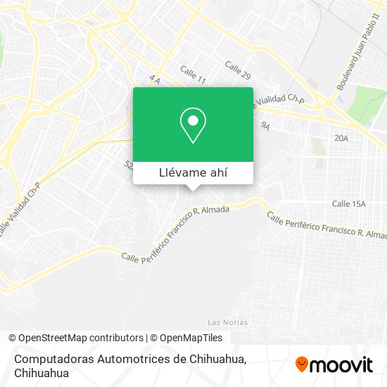 Mapa de Computadoras Automotrices de Chihuahua