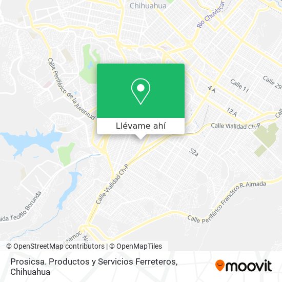 Mapa de Prosicsa. Productos y Servicios Ferreteros