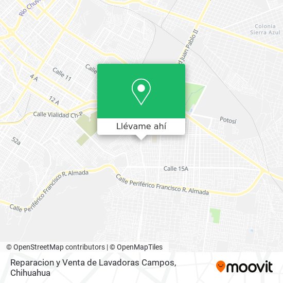 Mapa de Reparacion y Venta de Lavadoras Campos