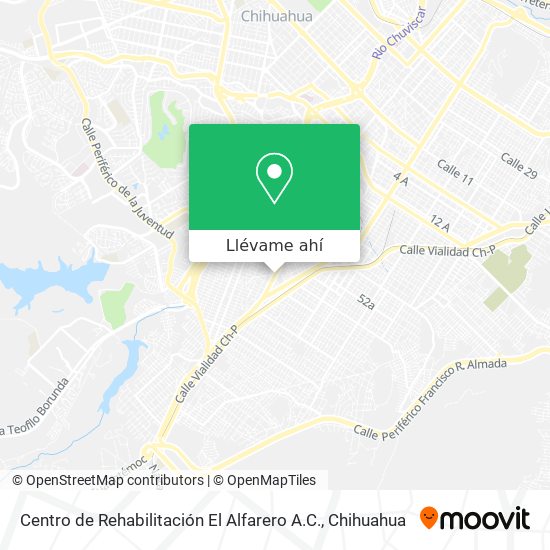 Mapa de Centro de Rehabilitación El Alfarero A.C.
