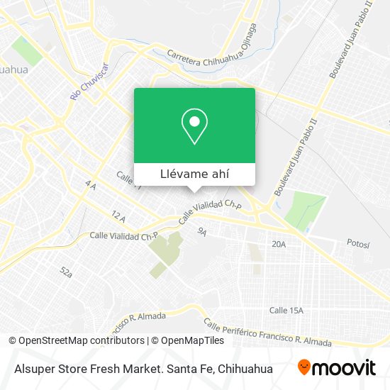 Mapa de Alsuper Store Fresh Market. Santa Fe