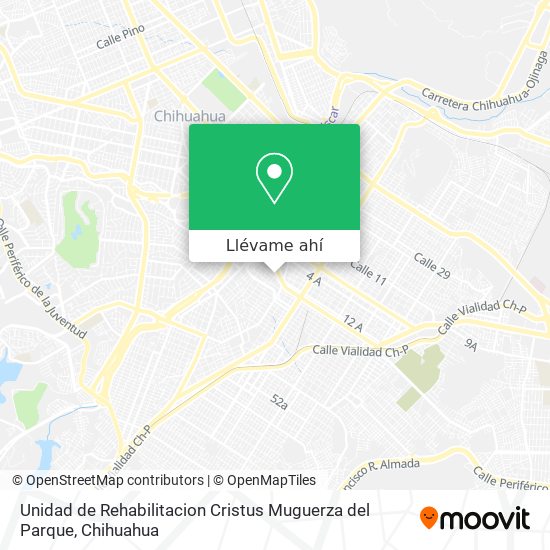 Mapa de Unidad de Rehabilitacion Cristus Muguerza del Parque