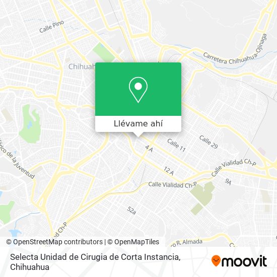 Mapa de Selecta Unidad de Cirugia de Corta Instancia