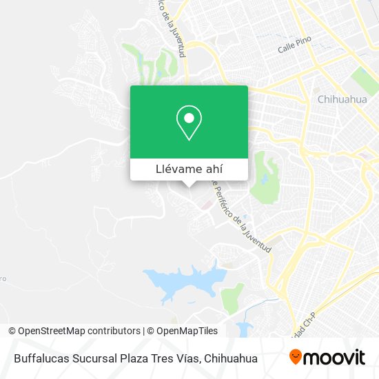 Mapa de Buffalucas Sucursal Plaza Tres Vías