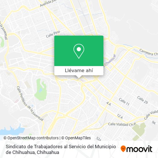Mapa de Sindicato de Trabajadores al Servicio del Municipio de Chihuahua