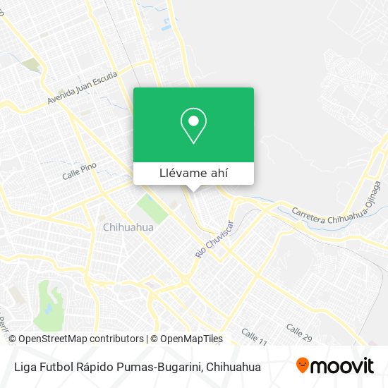 Mapa de Liga Futbol Rápido Pumas-Bugarini