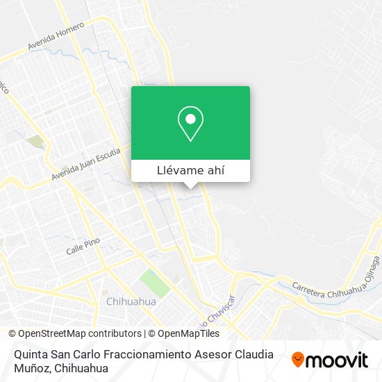 Mapa de Quinta San Carlo Fraccionamiento Asesor Claudia Muñoz