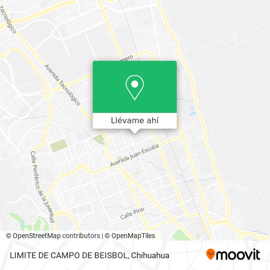 Mapa de LIMITE DE CAMPO DE BEISBOL